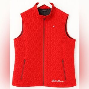 Eddie Bauer Bright Red Quilted Vest